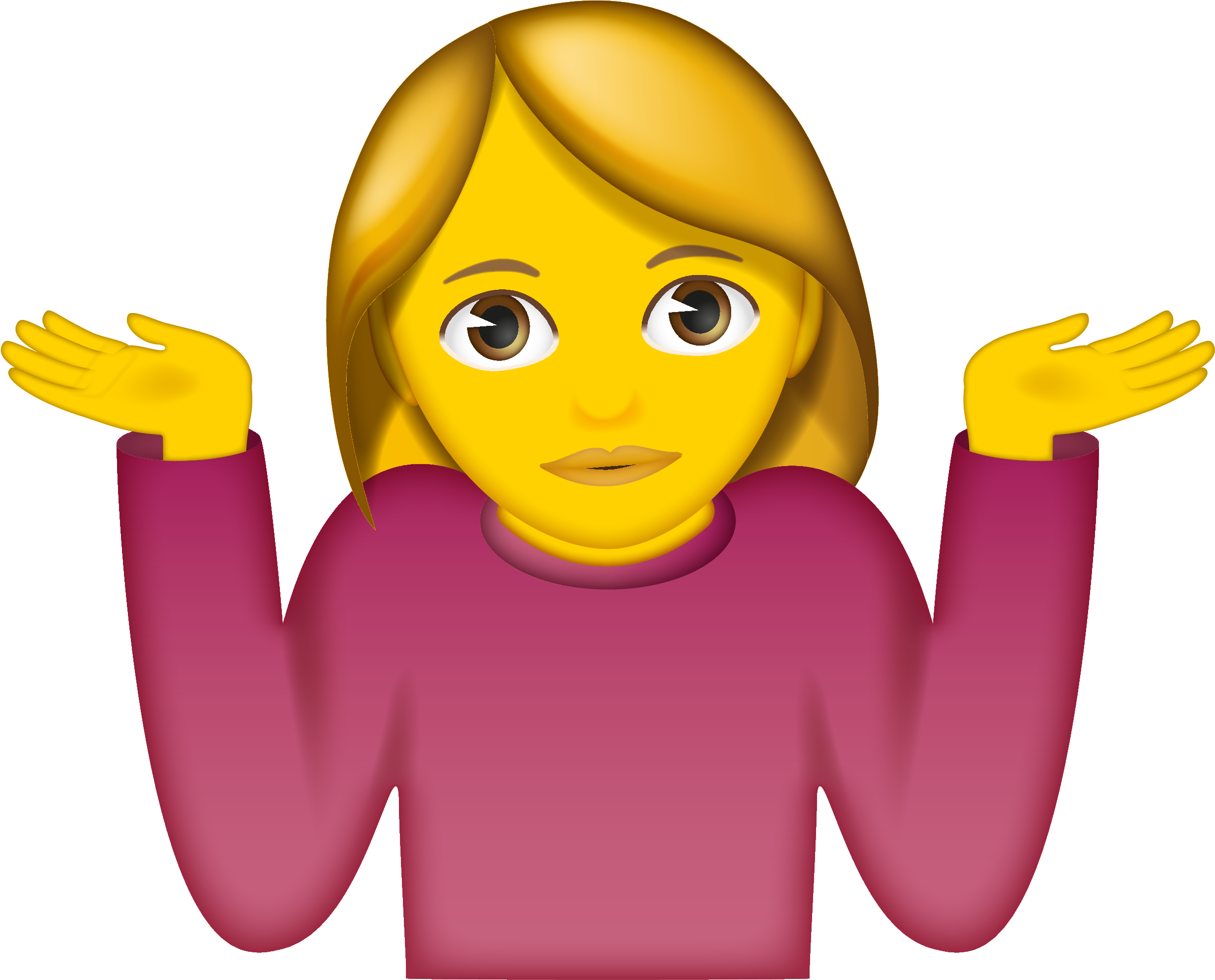 Man Shrugging Emoji Png, Transparent Png PNG with transparent background