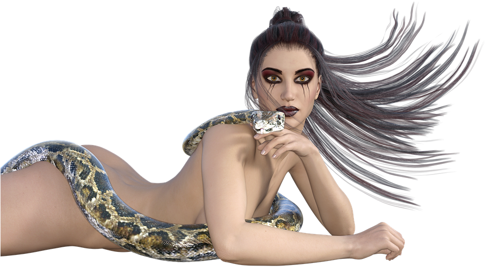 Woman, Snake, Fantasy, Femininity, Sexy, Amazone - Sexy Snake Woman, HD Png Download PNG with transparent background