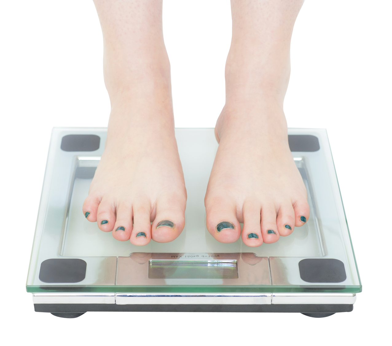 Woman Standingon Digital Scale