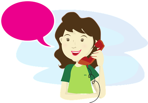 Woman Talkingon Phone Illustration