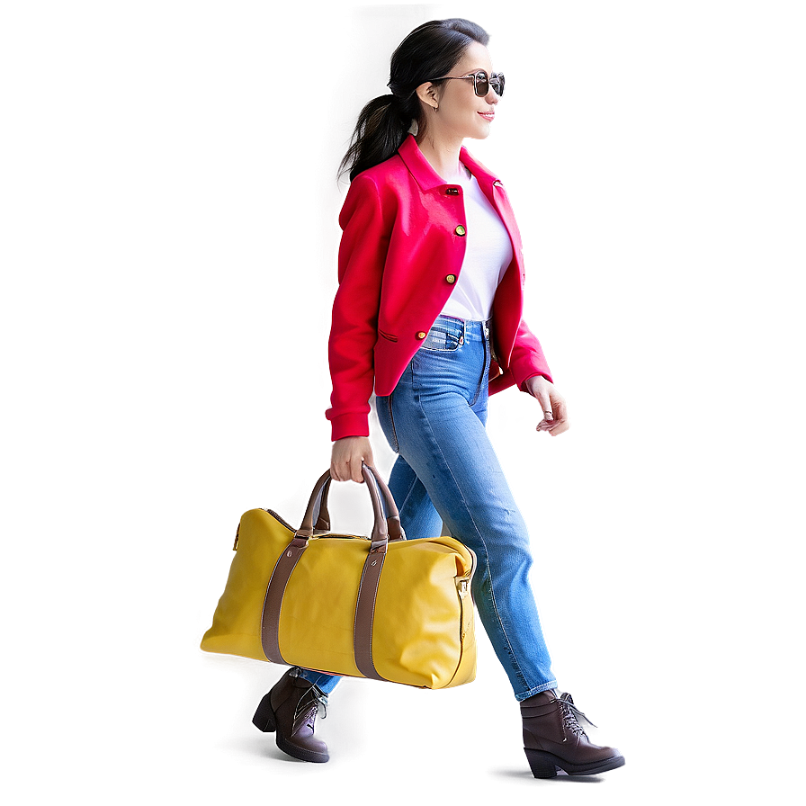 Woman Walking With Bag Png Gux72