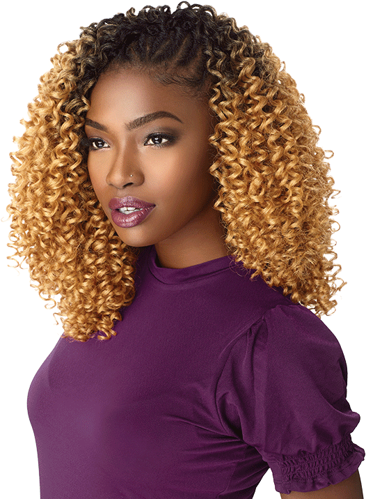 Womanwith Ombre Curly Hair