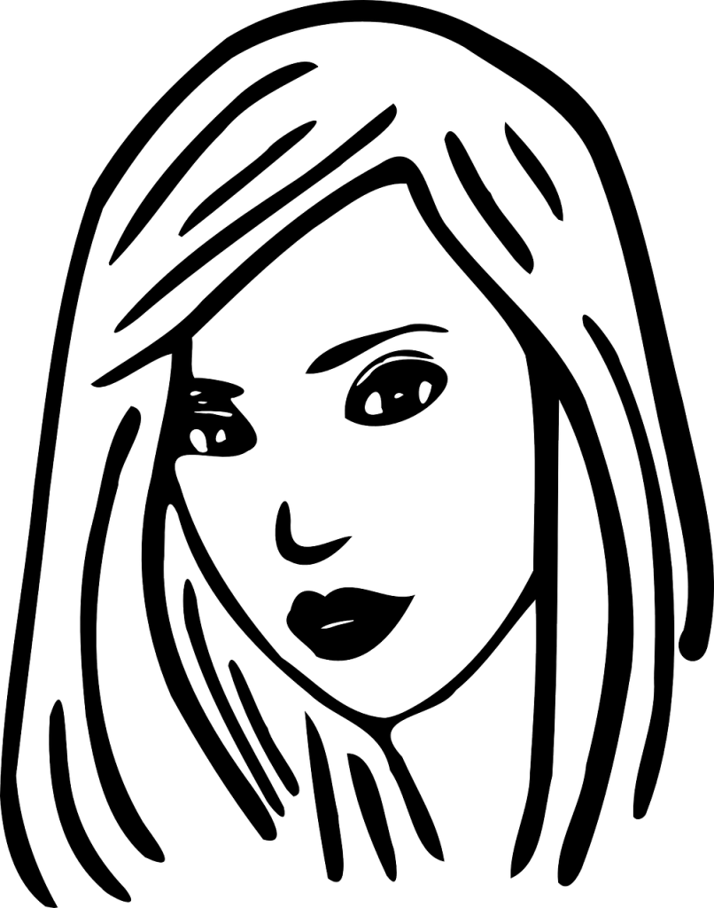 Shoulder Length 31122 - Beautiful Cartoon Black And White, HD Png Download PNG with transparent background
