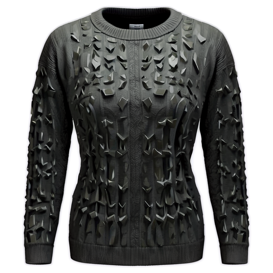 Women's Black Sweater Png 06132024