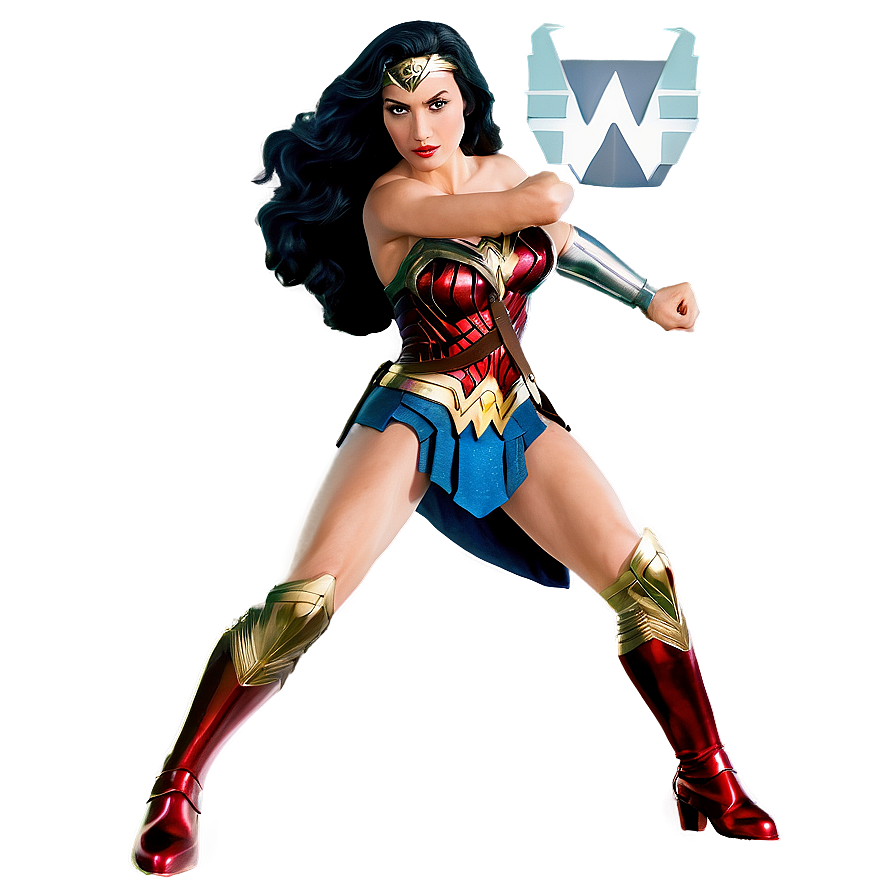 Wonder Woman Action Pose PNG hks41 PNG with transparent background