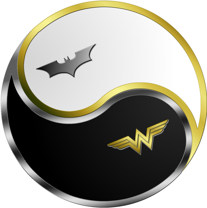 Wonder Woman Batman Logo Fusion PNG with transparent background