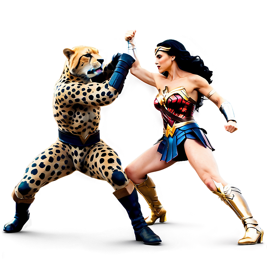 Wonder Woman Cheetah Fight Scene Png Whb