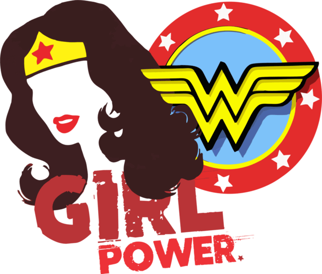 Wonder Woman Girl Power Logo PNG with transparent background