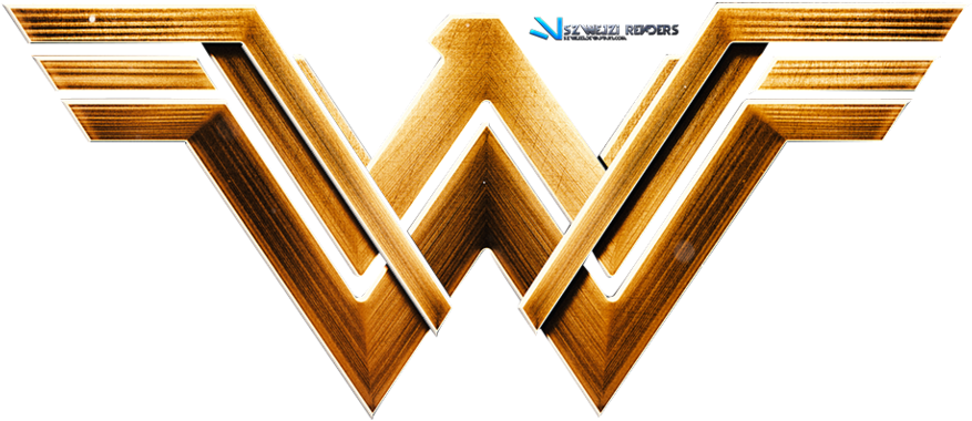 Wonder Woman Golden Logo PNG with transparent background