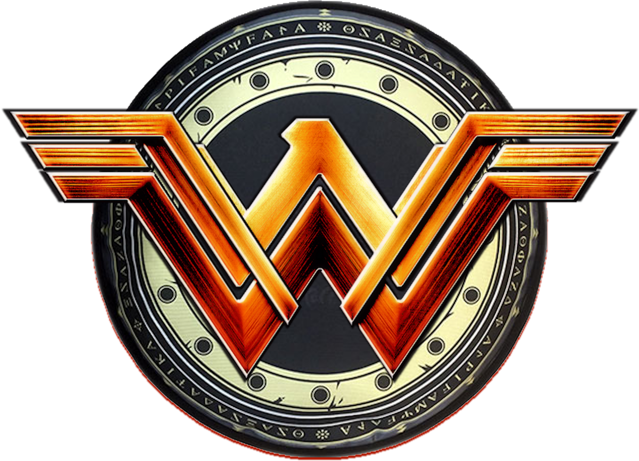 Wonder Woman Logo Emblem PNG with transparent background