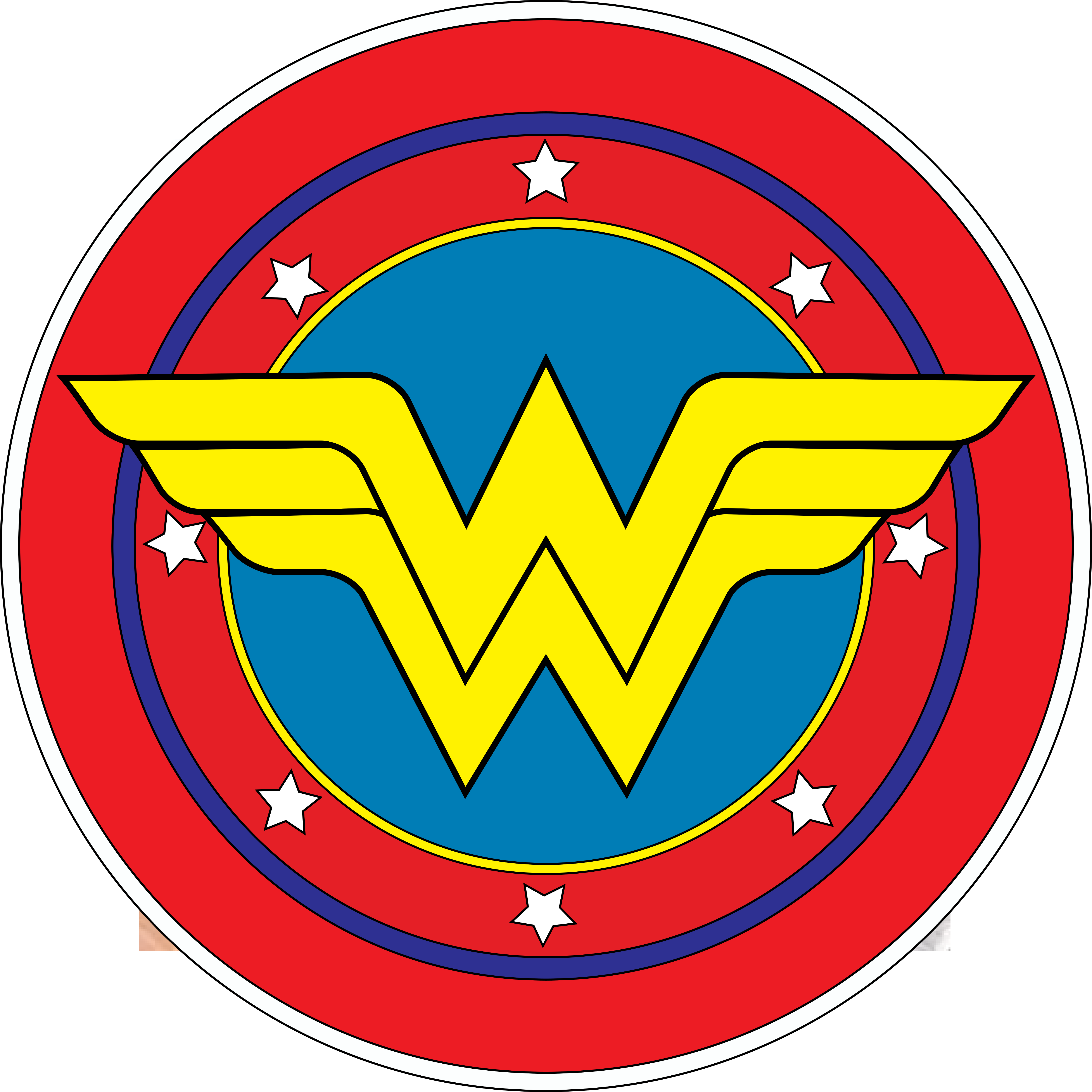Wonder Woman Logo Graphic PNG with transparent background
