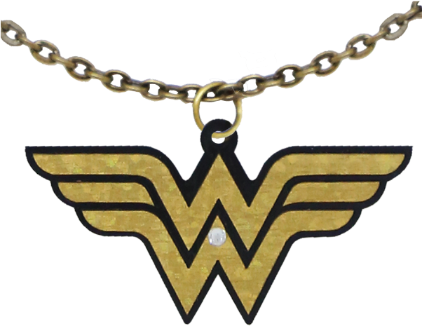 Wonder Woman Logo Pendant Necklace PNG with transparent background