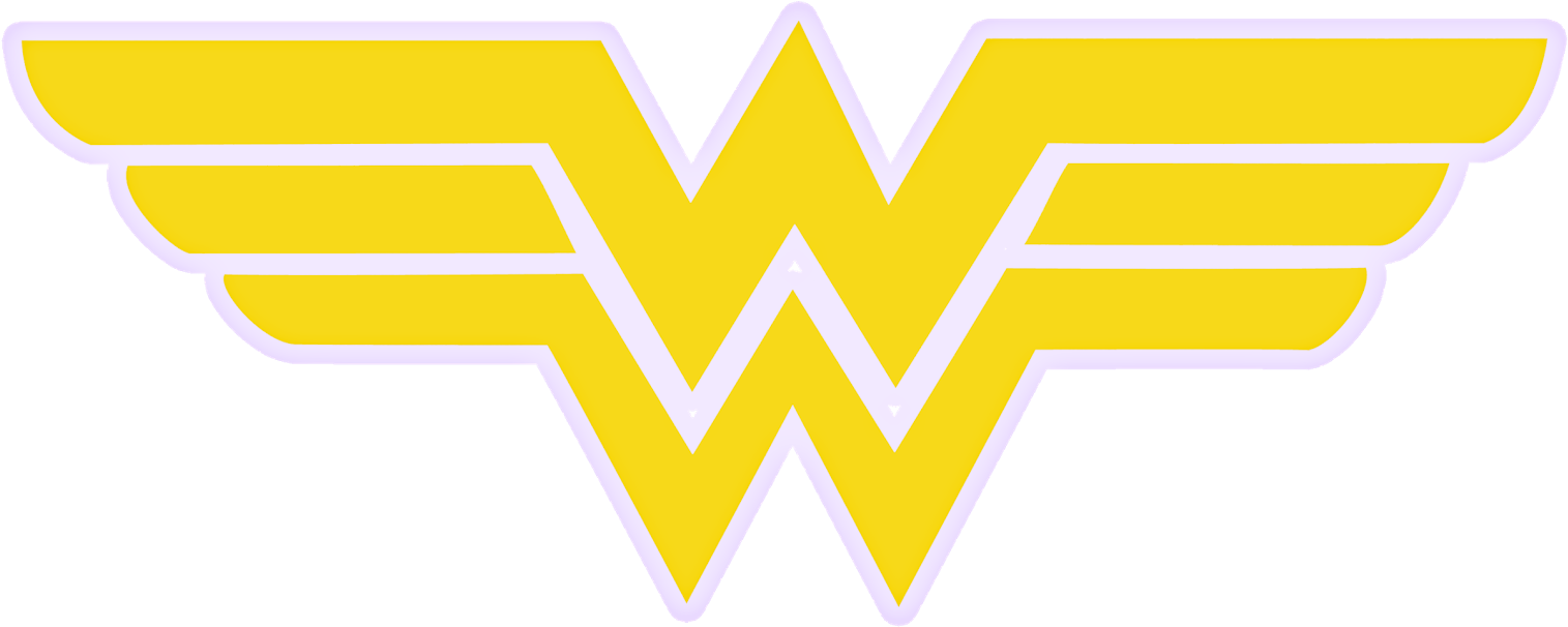 Wonder Woman Logo Yellow PNG with transparent background