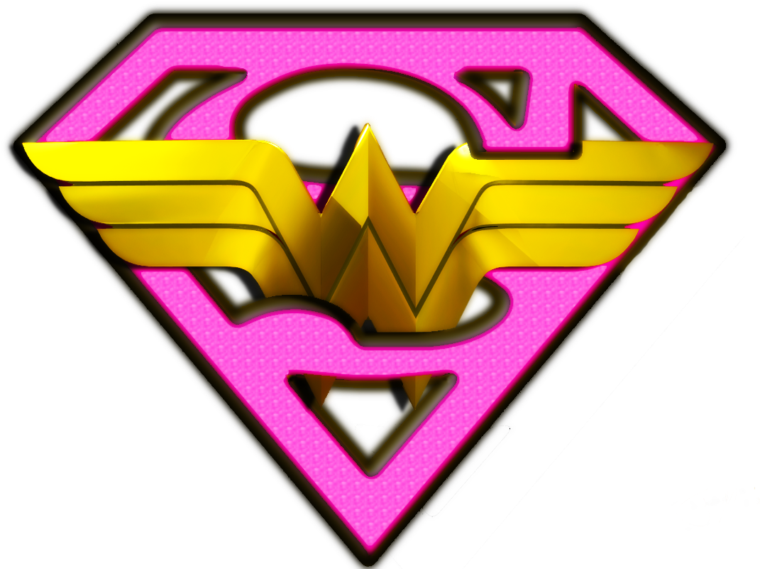 Wonder Woman Logo3 D Rendering PNG with transparent background