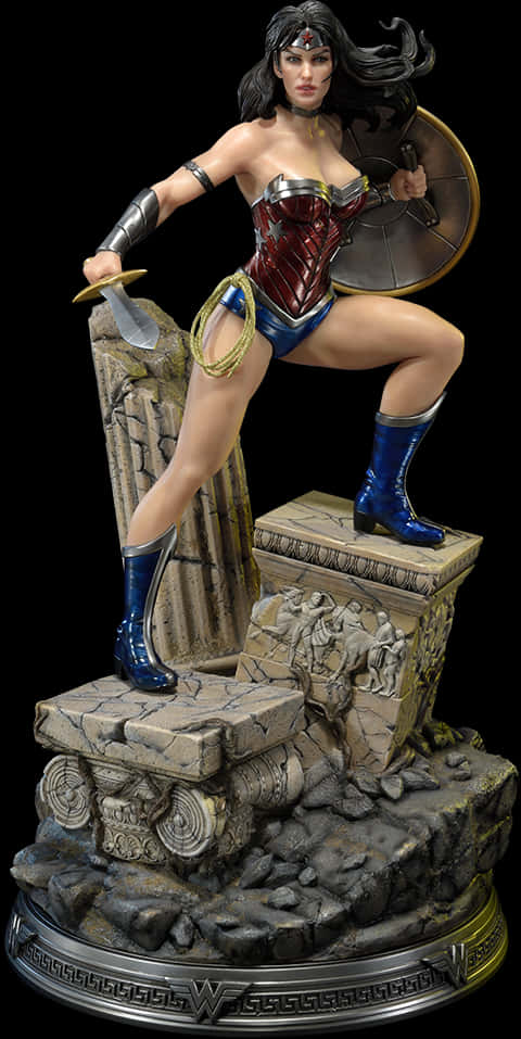 Wonder Woman Statue Action Pose