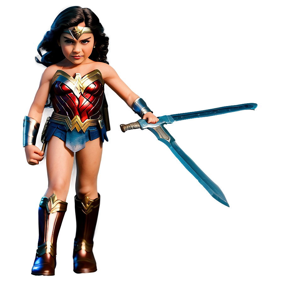 Wonder Woman Sword Pose Png Pmu