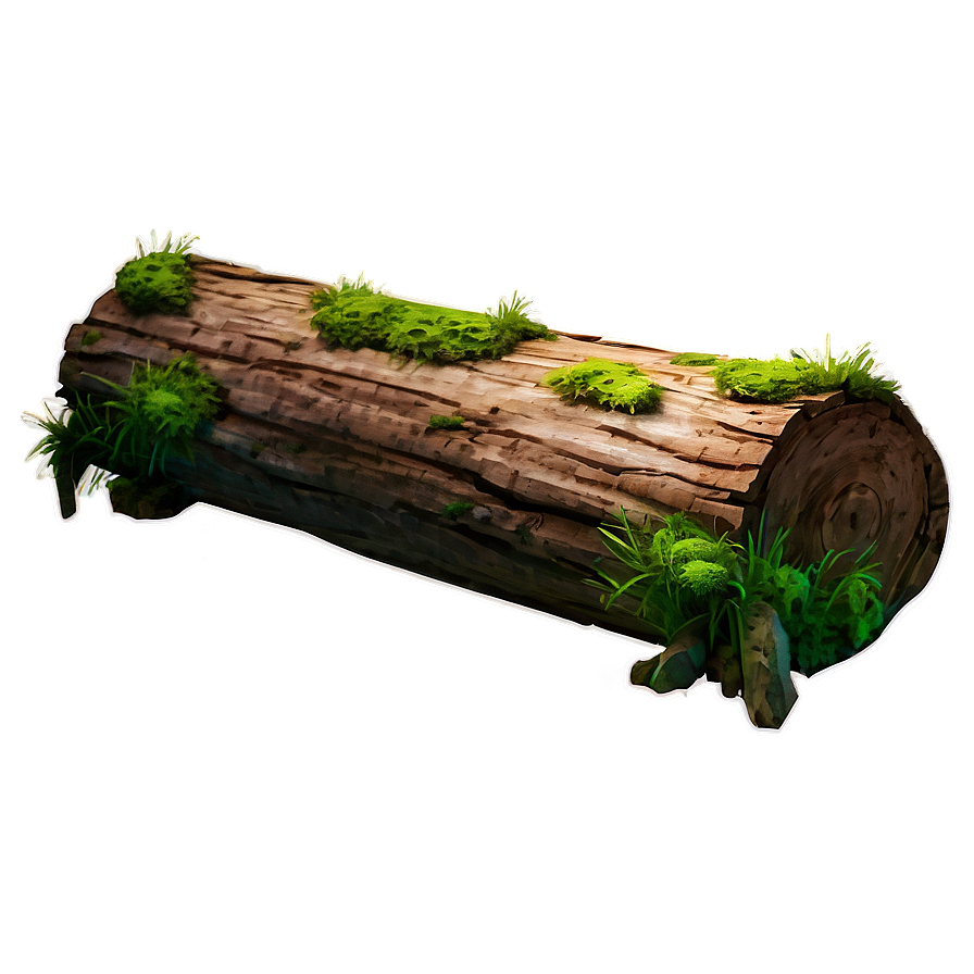 Wood Log With Moss Png Jfy16