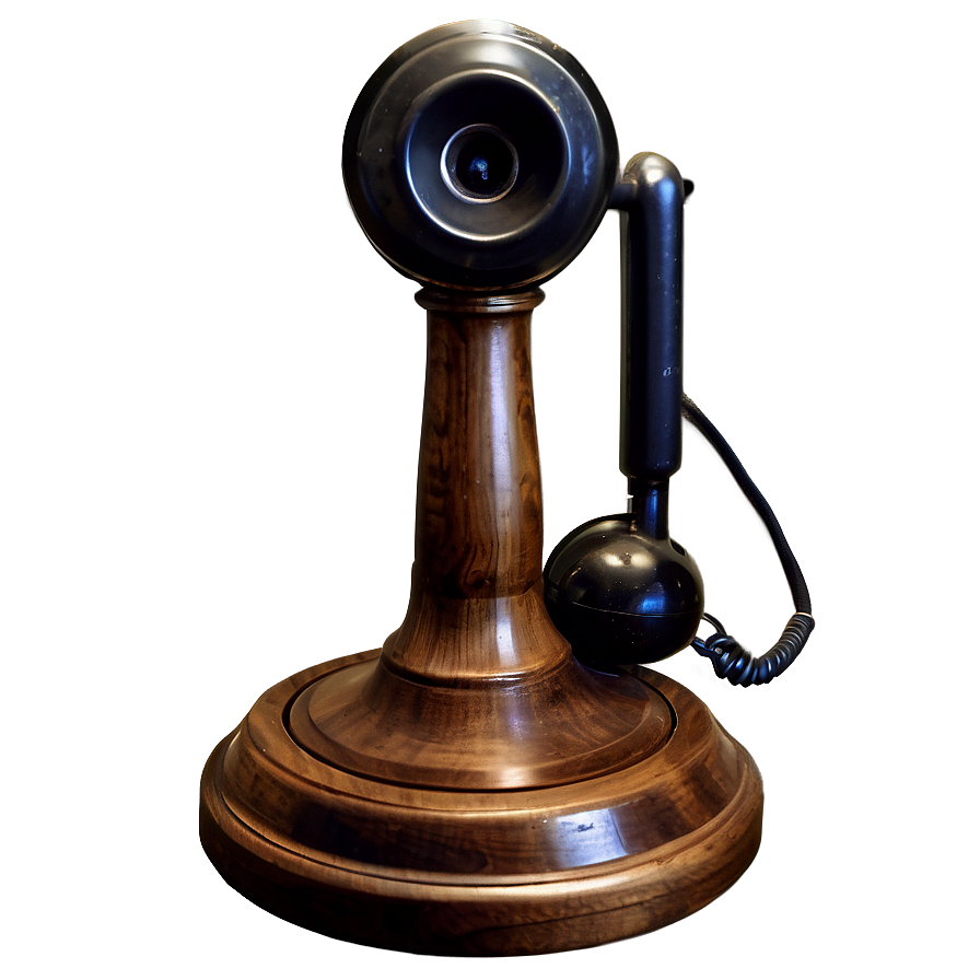 Wooden Antique Telephone Png Lkm32