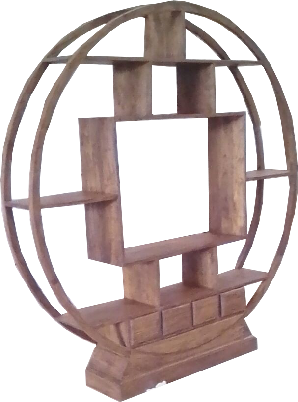 Wooden Armillary Sphere Stand