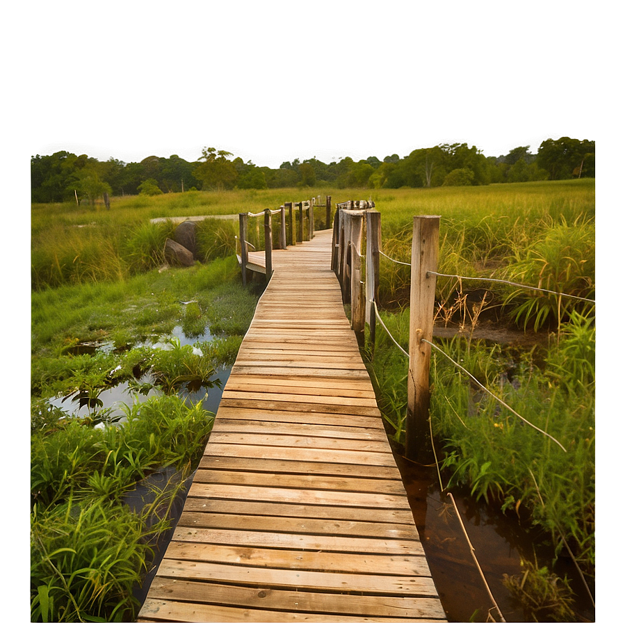 Wooden Boardwalk Path PNG lja PNG with transparent background