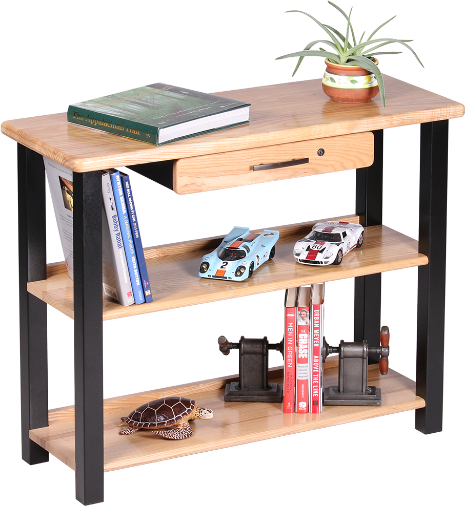 Wooden Bookshelfwith Decor Items