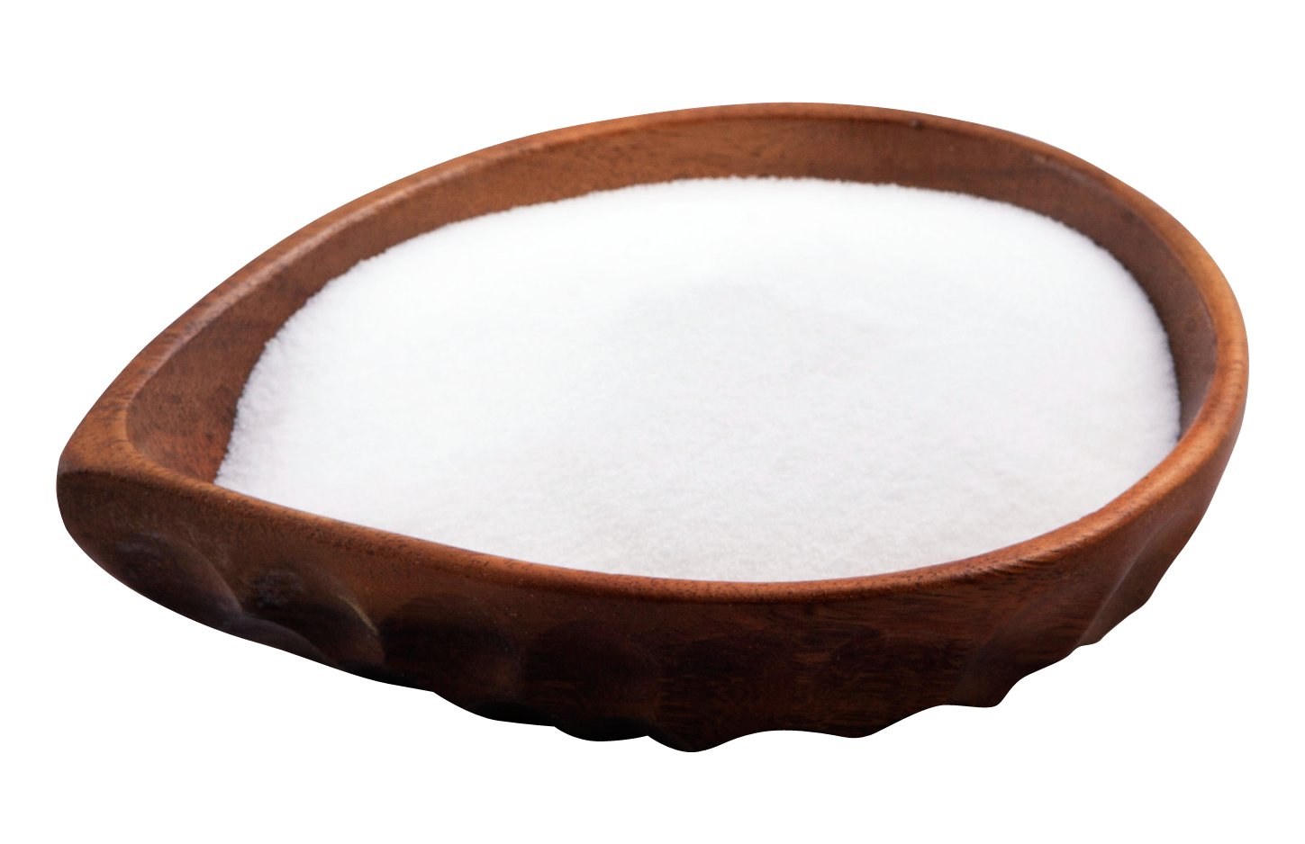 Wooden Bowl Filled With Salt PNG with transparent background