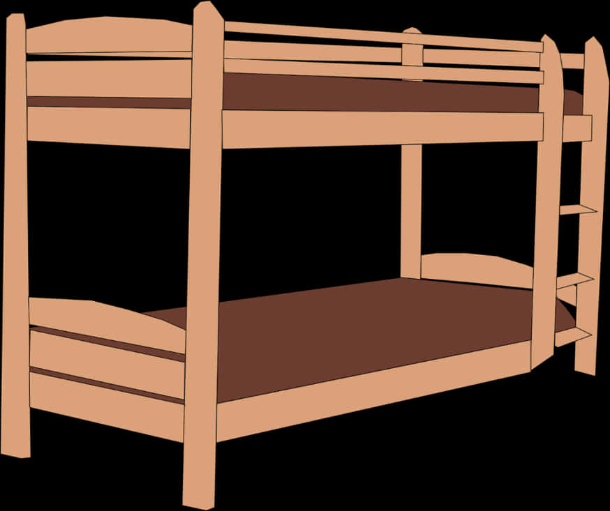 Wooden Bunk Bed Graphic