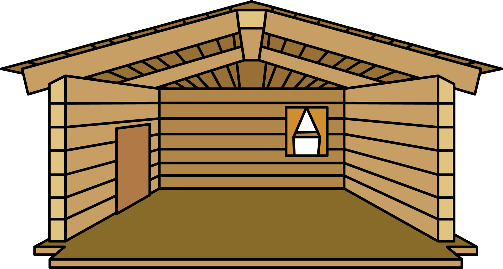 Wooden Cabin Illustration.png PNG with transparent background