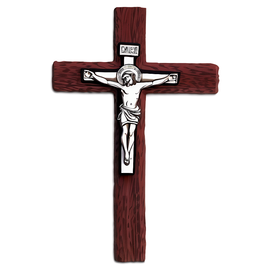 Wooden Catholic Cross Graphic Png Wus4