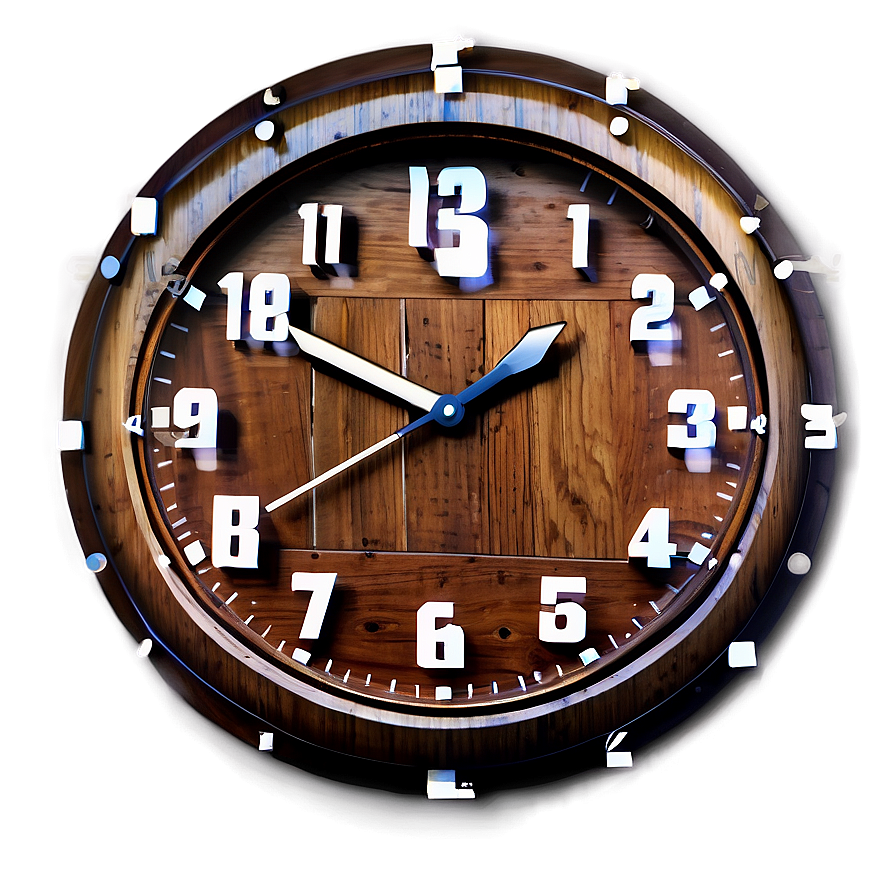 Wooden Clock Clipart Png Qlu22