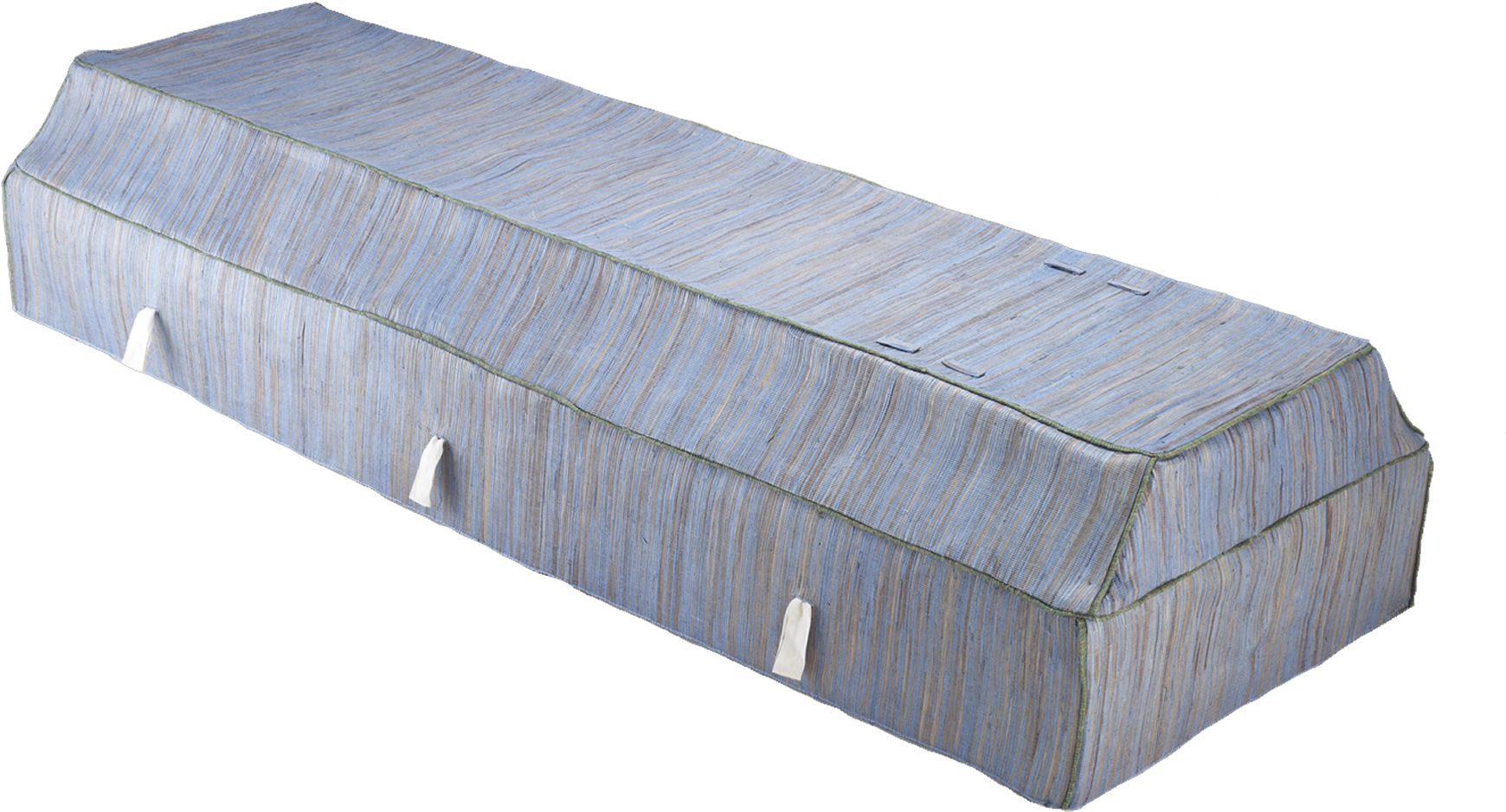 Fabric Coffin - Banana Leaf - Blue - Coffin PNG with transparent background