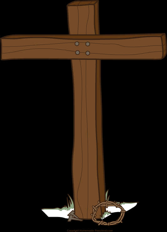 Wooden Cross Illustration