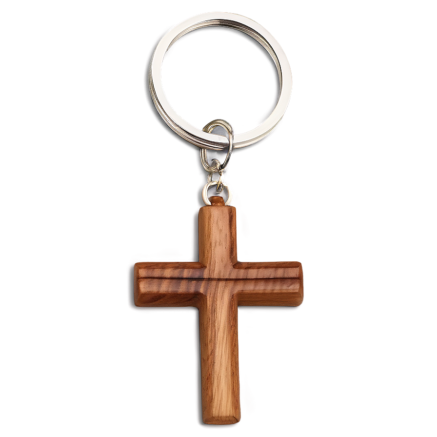 Wooden Cross Keychain Png 14