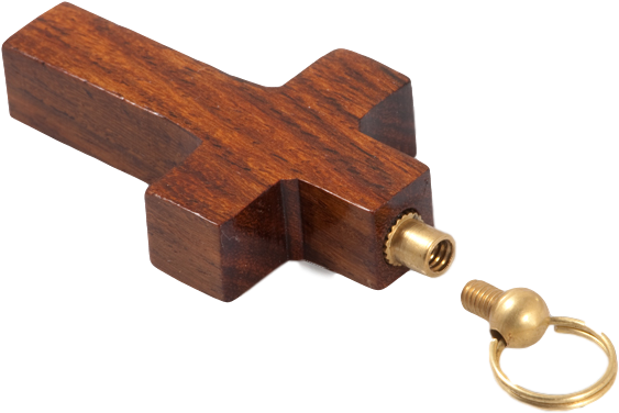 Wooden Cross Cremation Cross - Pendant PNG with transparent background