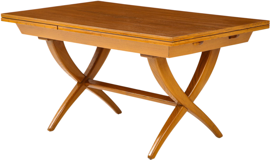 Wooden Cross Leg Dining Table.png