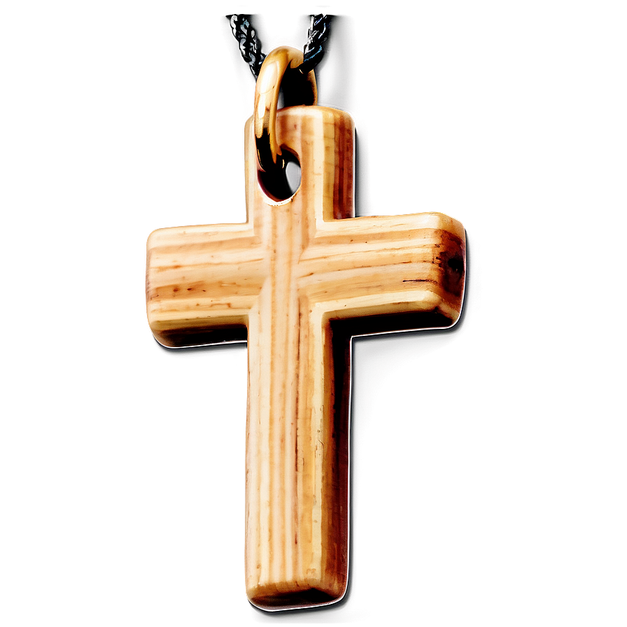 Wooden Cross Necklace Png 05252024