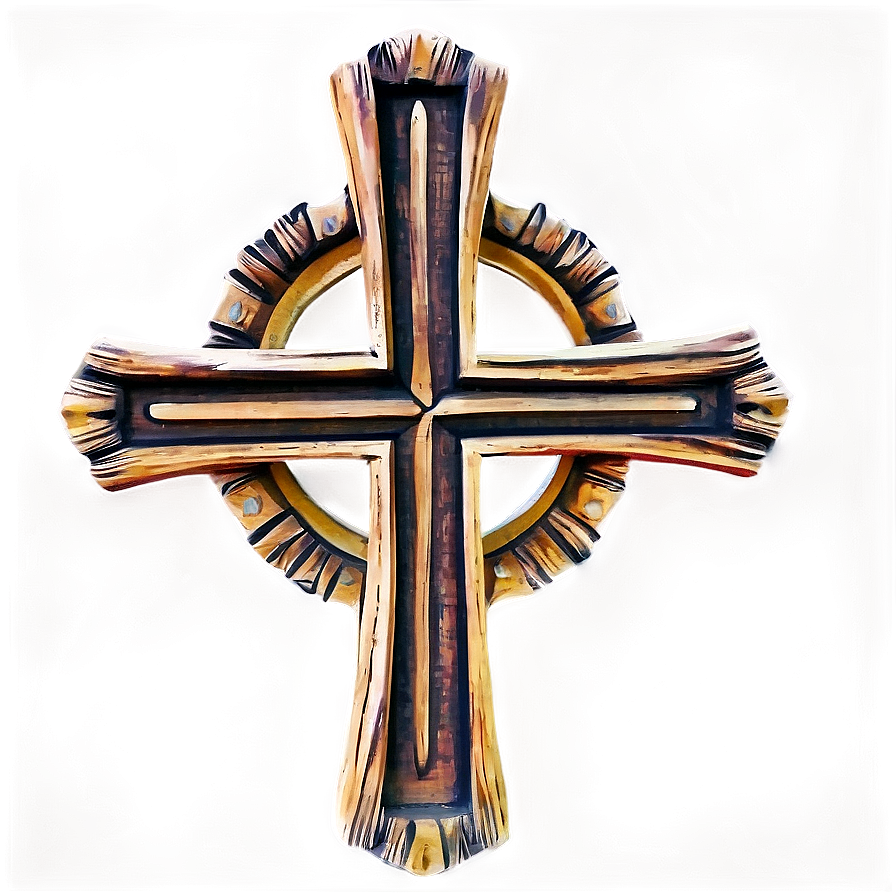 Wooden Cross On Stand Png 05252024