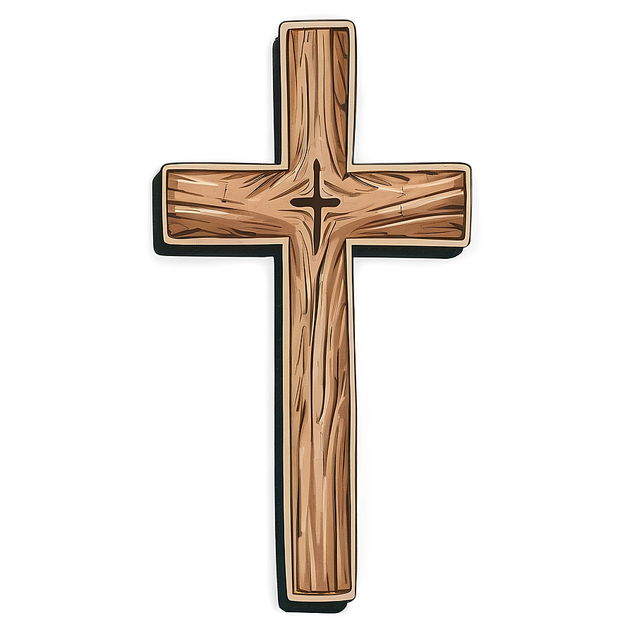 Wooden Cross Outline Png Hij