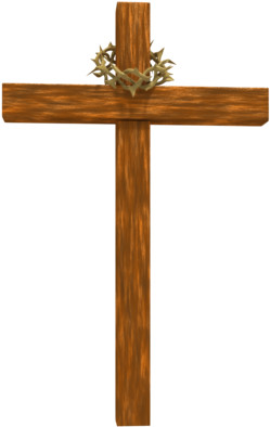 Crown Of Thorns And Cross With Transparent Background - Wooden Cross Transparent Background PNG with transparent background