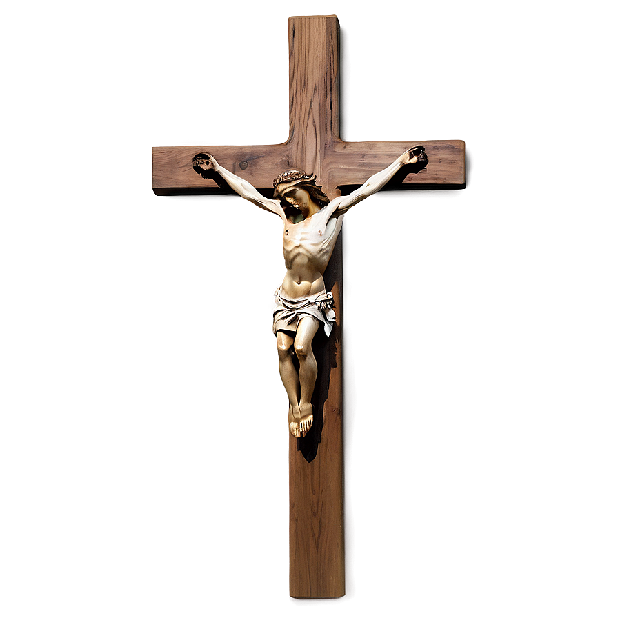 Wooden Crucifix Png 05252024