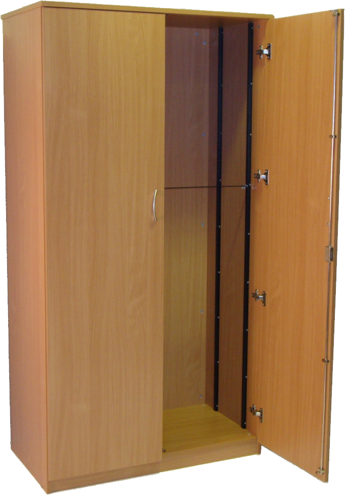 Wooden Cupboard Open Doors