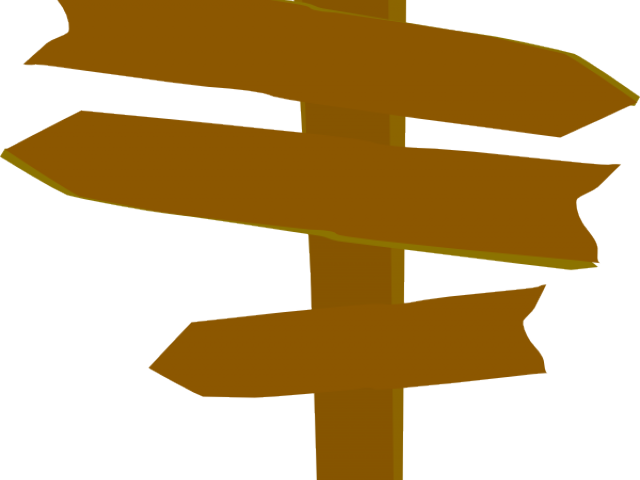 Wooden Direction Signs Vector PNG with transparent background