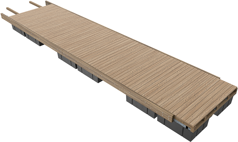 Wooden Dock Platform Isolated