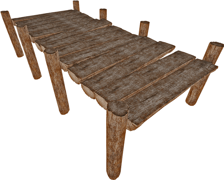 Wooden Dock Platform3 D Render PNG with transparent background