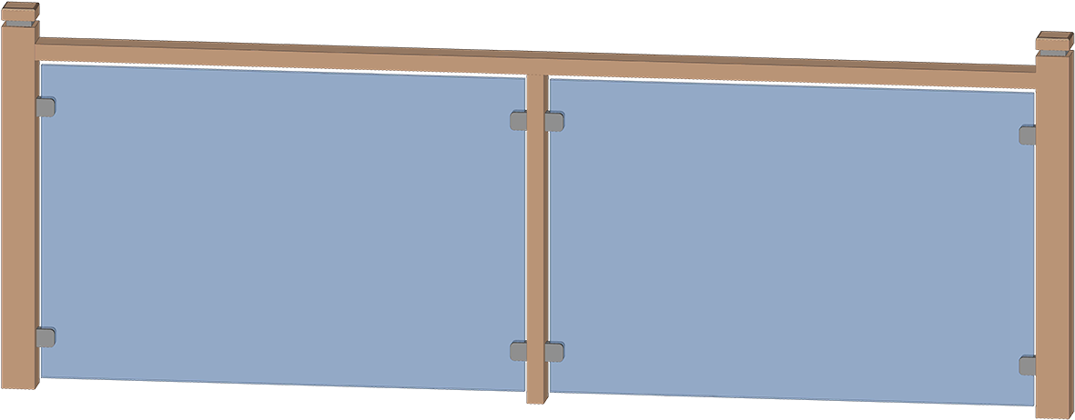 Wooden Fence Blue Background PNG with transparent background