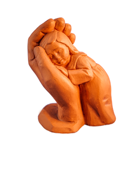 Wooden Figurine Stretching Pose PNG with transparent background