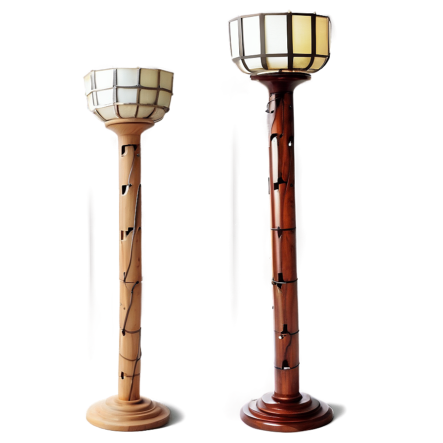 Wooden Floor Lamp Png Rra