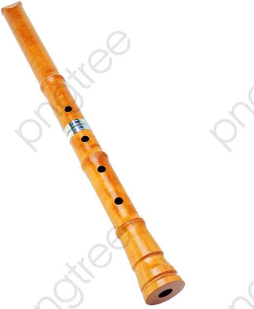 Wooden Flute Isolatedon Transparent Background PNG with transparent background
