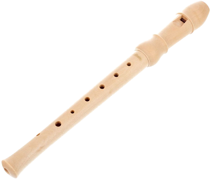 Wooden Flute Isolatedon Transparent Background