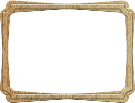 Wooden Frame Blackboard Texture PNG with transparent background